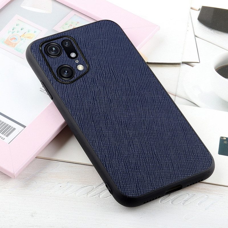 Cover Oppo Find X5 Pro Vera Pelle Martellata