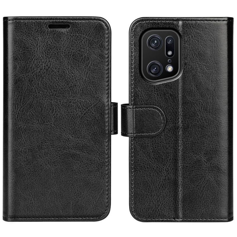 Custodia in pelle Oppo Find X5 Pro Ecopelle Vintage