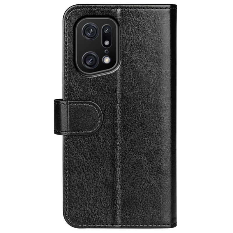 Custodia in pelle Oppo Find X5 Pro Ecopelle Vintage