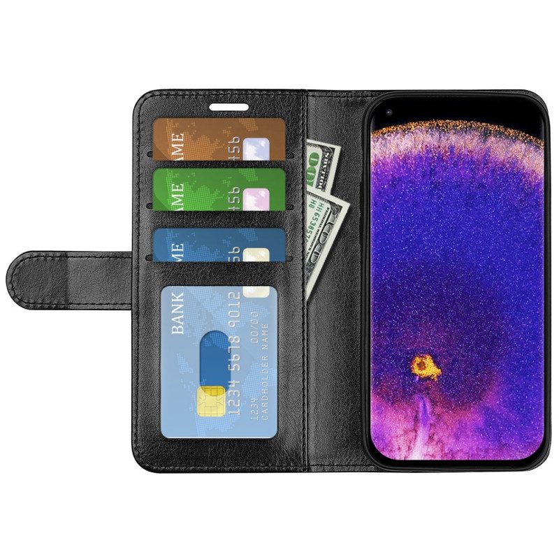 Custodia in pelle Oppo Find X5 Pro Ecopelle Vintage