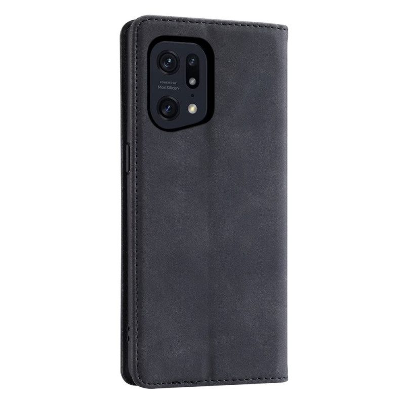 Folio Cover Oppo Find X5 Pro Custodia in pelle Casedance In Similpelle