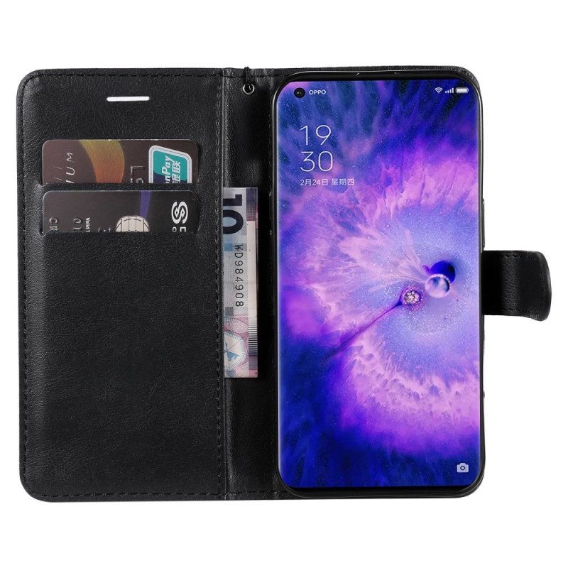 Folio Cover Oppo Find X5 Pro Semplice Con Cinturino