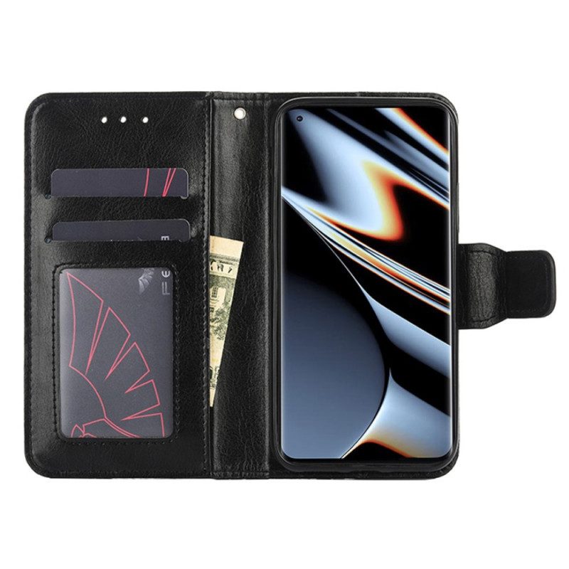 Folio Cover Oppo Find X5 Pro Stile Retrò In Pelle