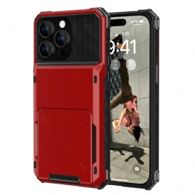 Cover iPhone 15 Portacarte Stile Ribaltabile