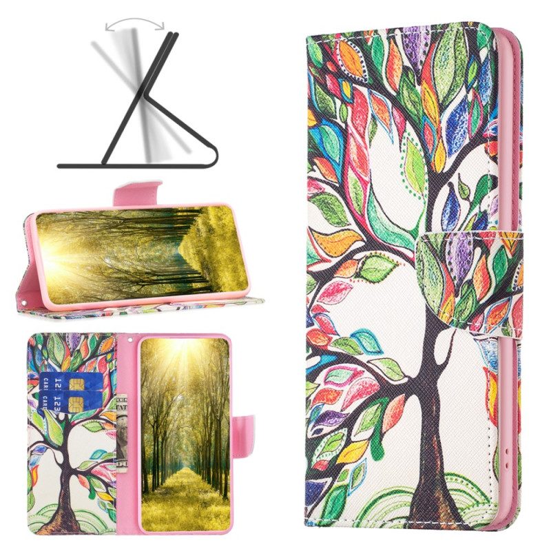 Custodia in pelle iPhone 15 Albero