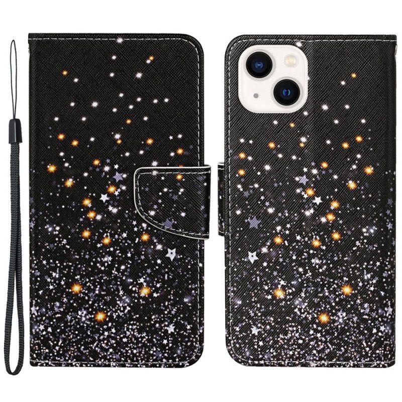 Custodia in pelle iPhone 15 Doccia Star Con Cinghia