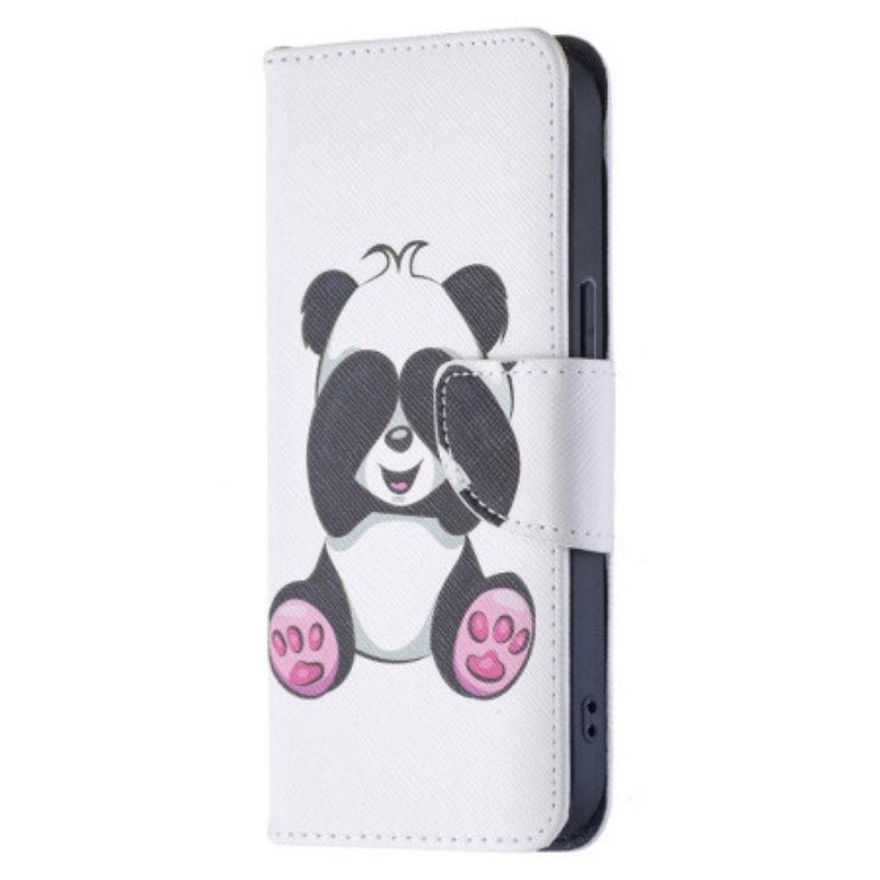 Custodia in pelle iPhone 15 Panda