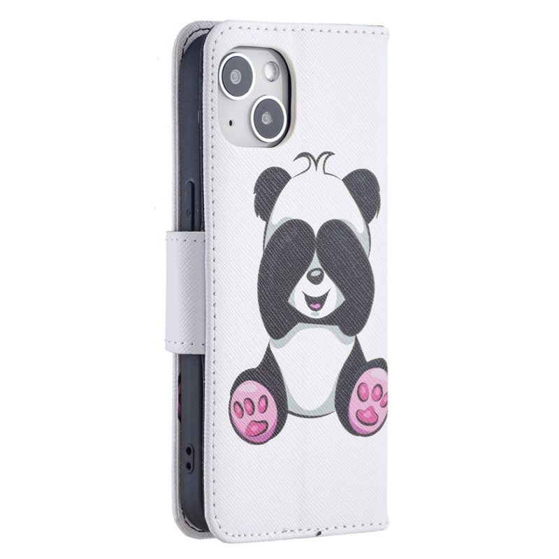 Custodia in pelle iPhone 15 Panda