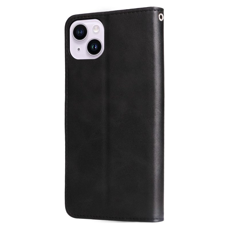 Custodia in pelle iPhone 15 Portamonete