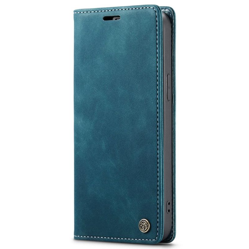 Folio Cover iPhone 15 Custodia in pelle Caseme Vintage In Finta Pelle