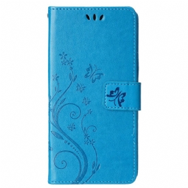 Folio Cover iPhone 15 Fiori Con Cordino