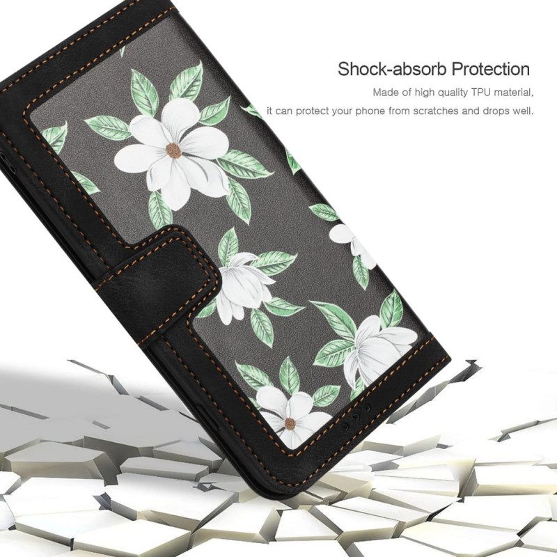 Folio Cover iPhone 15 Fiori Di Lusso