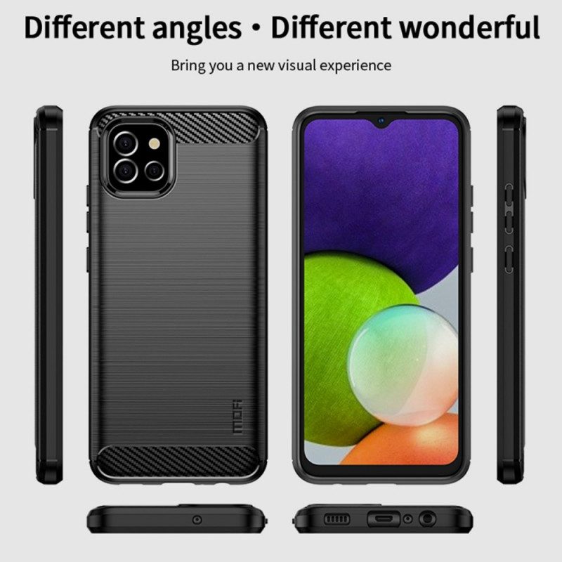 Cover Samsung Galaxy A03 Fibra Di Carbonio Spazzolata Mofi