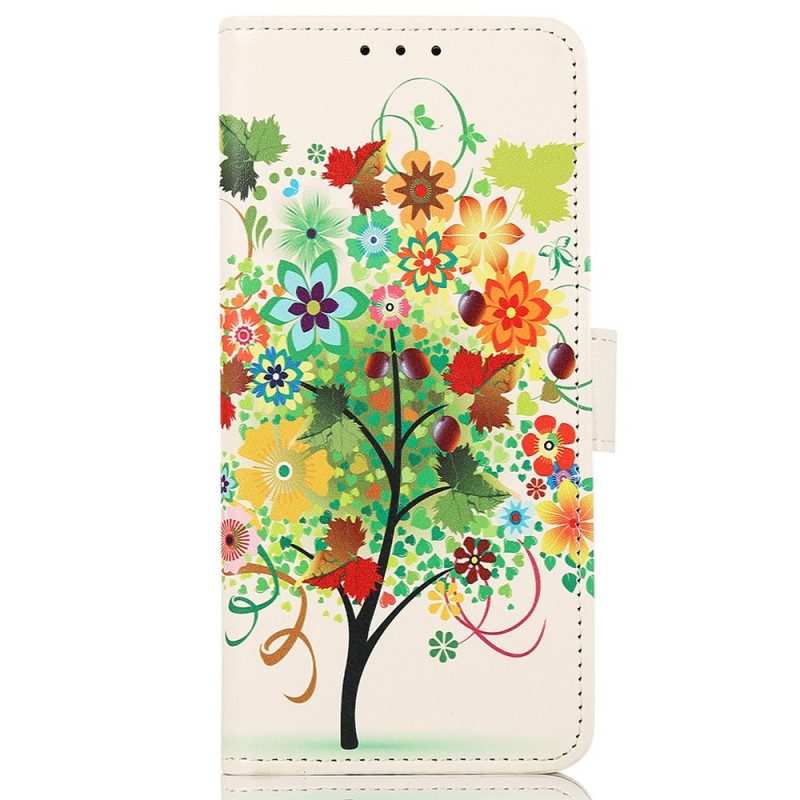 Custodia in pelle Samsung Galaxy A03 Albero In Fiore