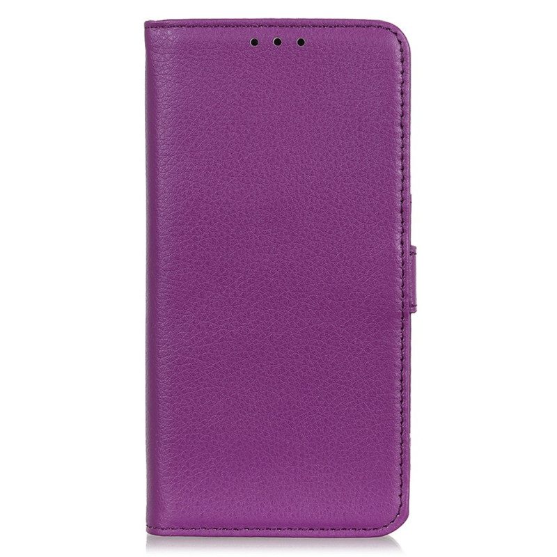 Folio Cover Samsung Galaxy A03 Ecopelle Premium Litchi