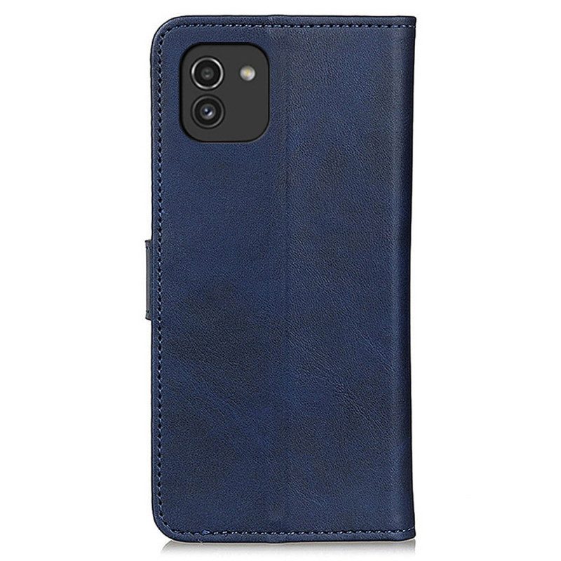 Folio Cover Samsung Galaxy A03 Effetto Pelle Opaca