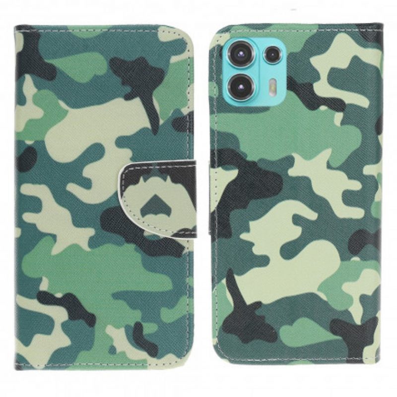 Custodia A Portafoglio Motorola Edge 20 Lite Camuffamento Militare