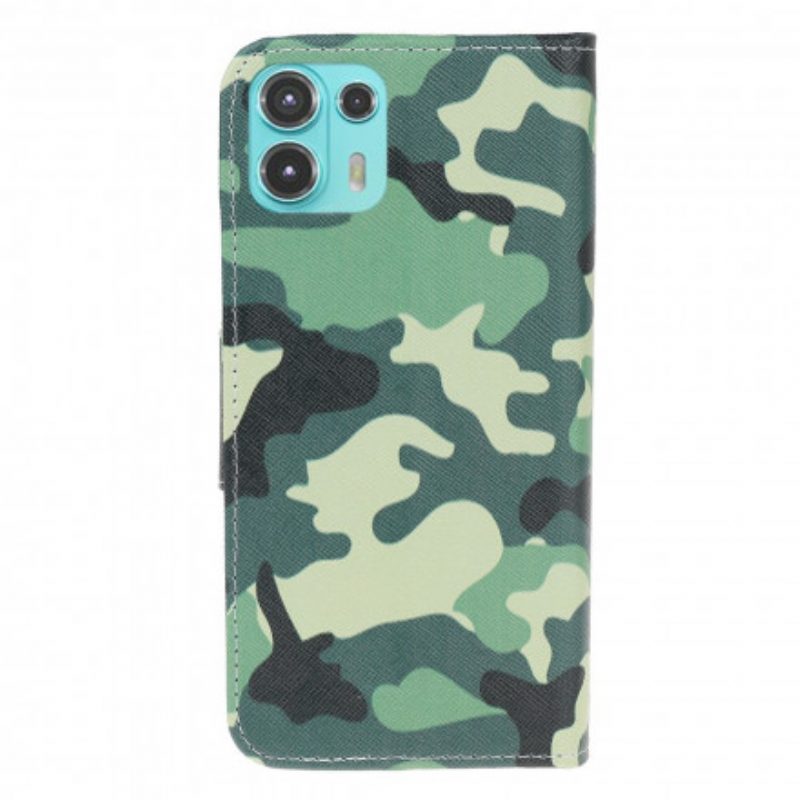 Custodia A Portafoglio Motorola Edge 20 Lite Camuffamento Militare