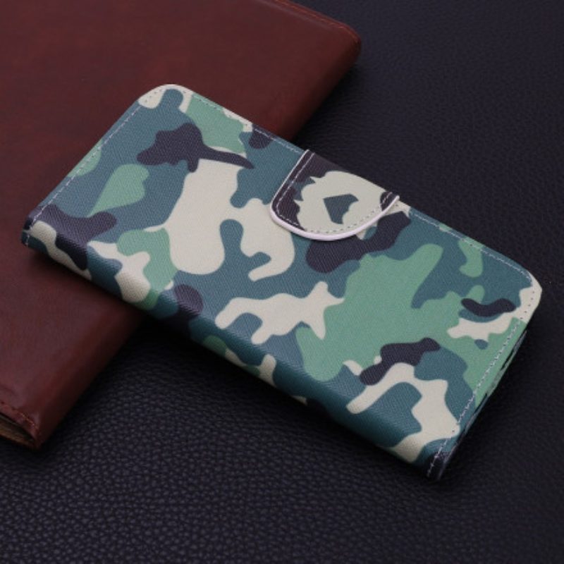 Custodia A Portafoglio Motorola Edge 20 Lite Camuffamento Militare