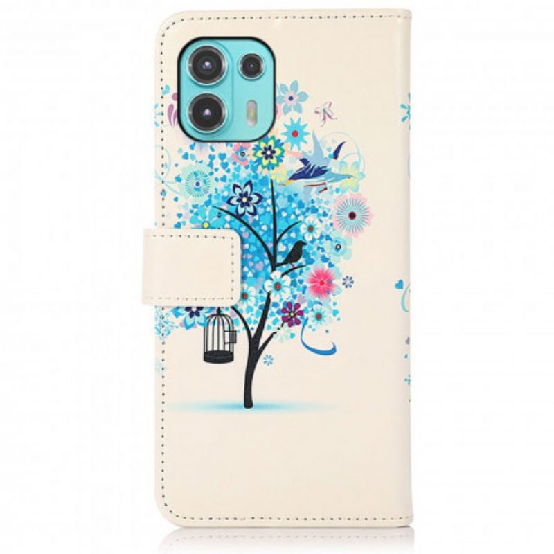 Folio Cover Motorola Edge 20 Lite Albero Colorato