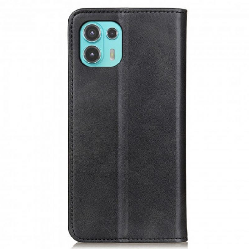 Folio Cover Motorola Edge 20 Lite Custodia in pelle Design In Pelle Crosta