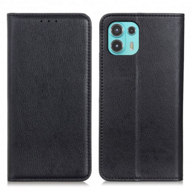 Folio Cover Motorola Edge 20 Lite Custodia in pelle Eleganza Split Litchi Leather