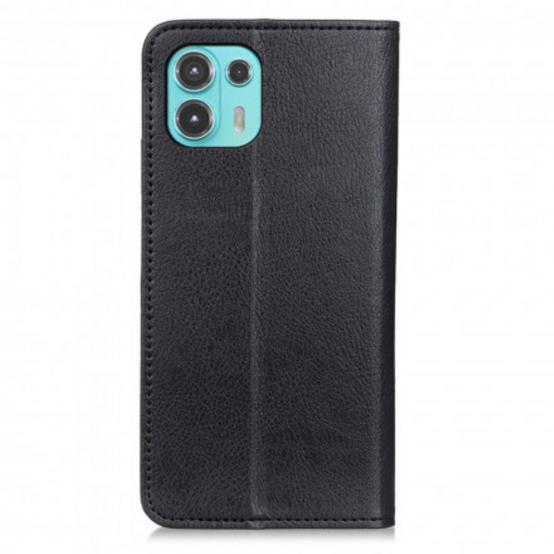 Folio Cover Motorola Edge 20 Lite Custodia in pelle Eleganza Split Litchi Leather