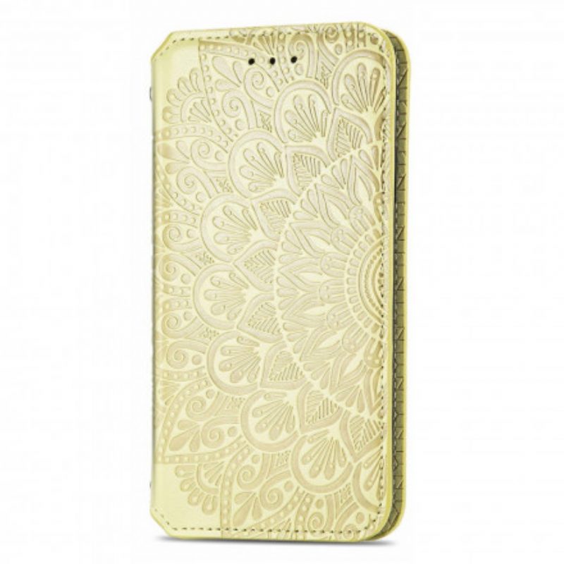 Folio Cover Motorola Edge 20 Lite Custodia in pelle Mandala