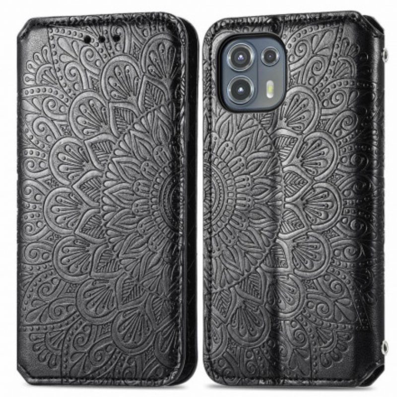 Folio Cover Motorola Edge 20 Lite Custodia in pelle Mandala