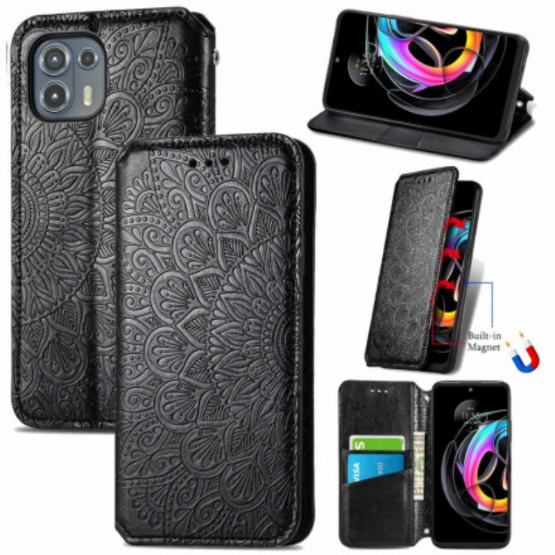 Folio Cover Motorola Edge 20 Lite Custodia in pelle Mandala