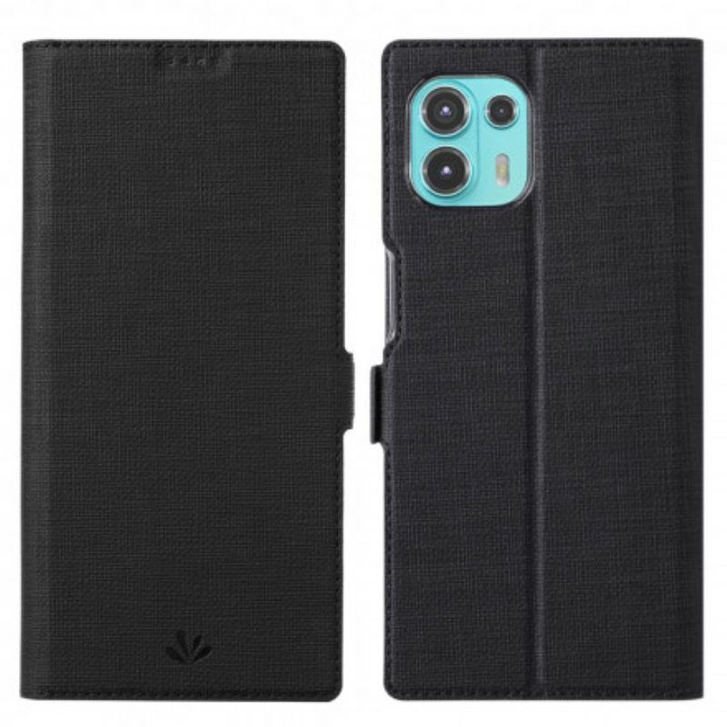 Folio Cover Motorola Edge 20 Lite Custodia in pelle Vili Strutturato