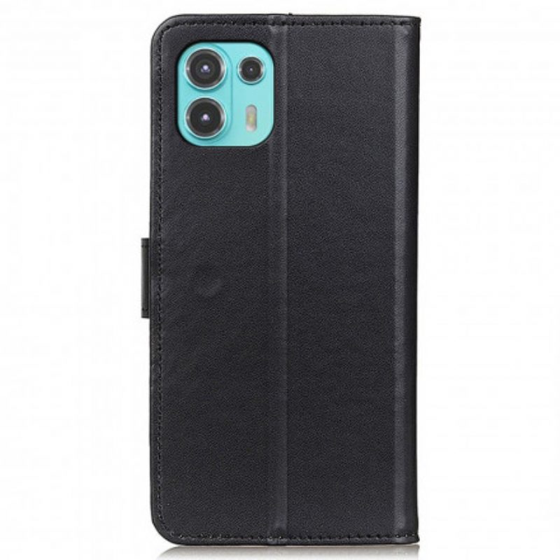 Folio Cover Motorola Edge 20 Lite Ecopelle Tinta Unita