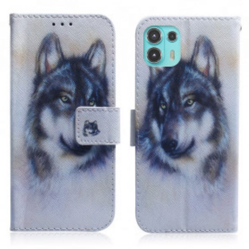 Folio Cover Motorola Edge 20 Lite Sguardo Canino