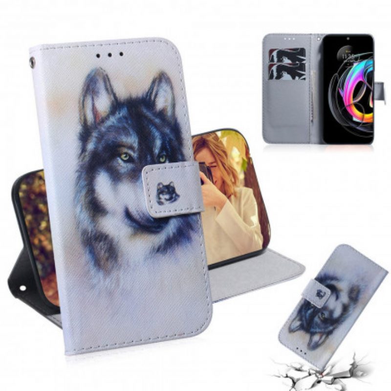 Folio Cover Motorola Edge 20 Lite Sguardo Canino