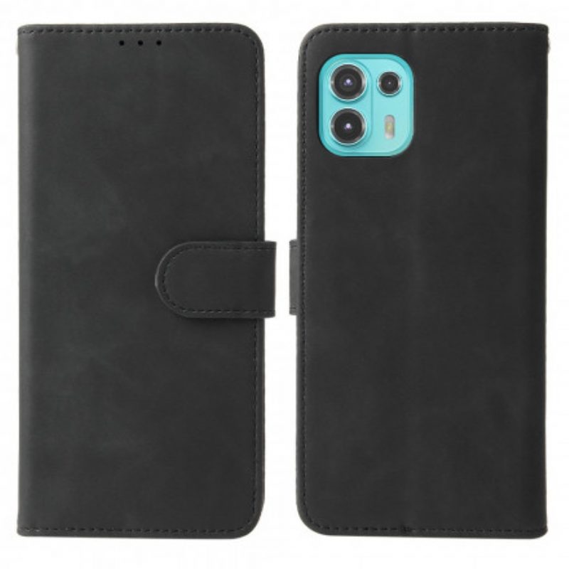 Folio Cover Motorola Edge 20 Lite Tocco Di Pelle