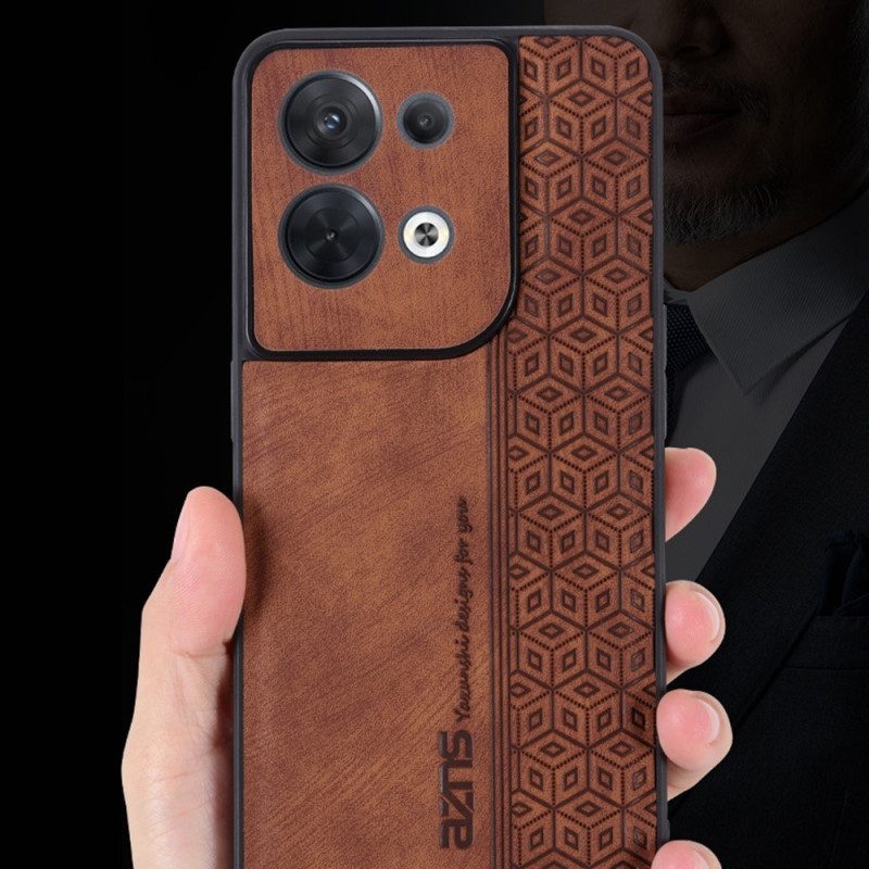 Cover Oppo Reno 8 Azns Effetto Pelle