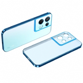 Cover Oppo Reno 8 Bordi Stile Metallo Trasparente Sulada