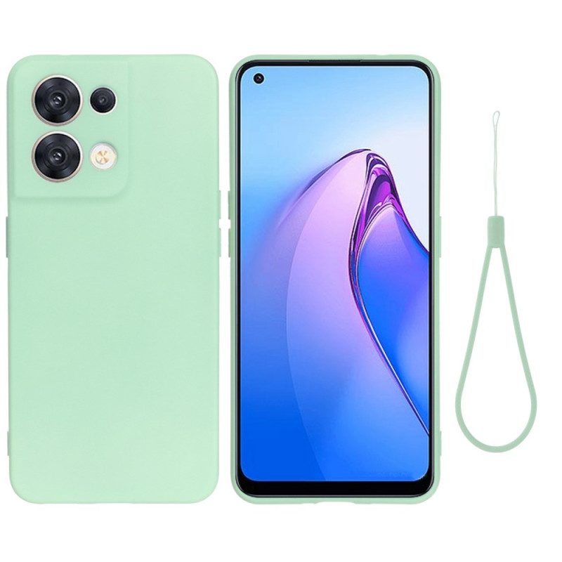 Cover Oppo Reno 8 Silicone Liquido Strappy