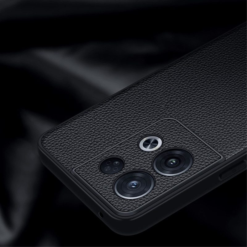 Cover Oppo Reno 8 Vera Pelle Di Litchi