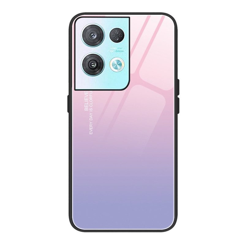 Cover Oppo Reno 8 Vetro Temperato Sfumato