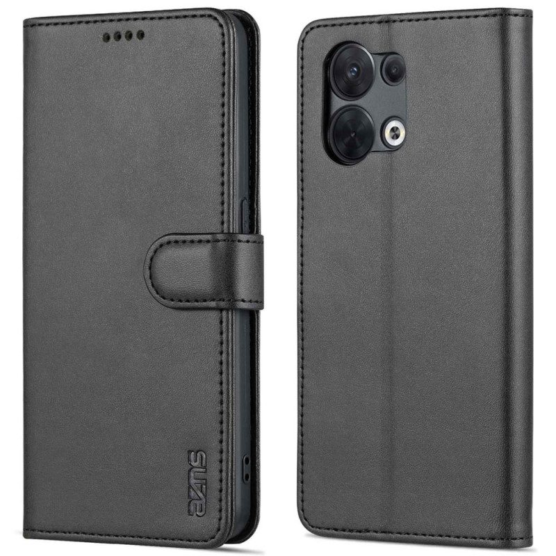 Custodia in pelle Oppo Reno 8 Stile In Pelle Azns