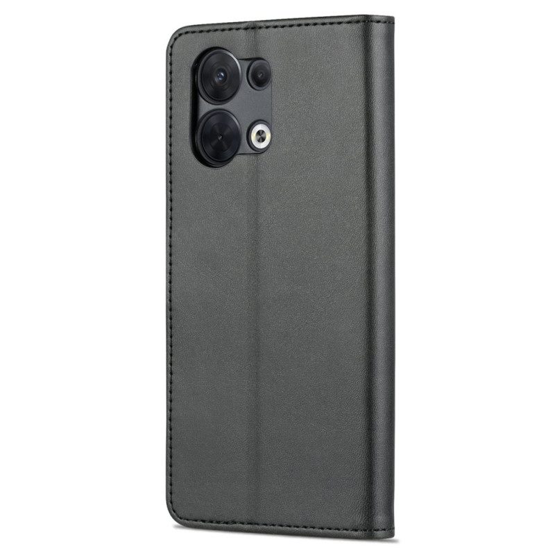 Custodia in pelle Oppo Reno 8 Stile In Pelle Azns