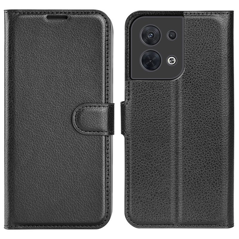 Custodia in pelle Oppo Reno 8 Stile Classico