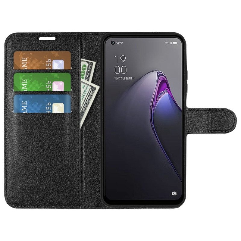 Custodia in pelle Oppo Reno 8 Stile Classico