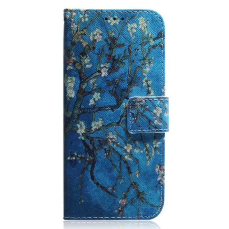 Folio Cover Oppo Reno 8 Cinturino Rami Di Fiori