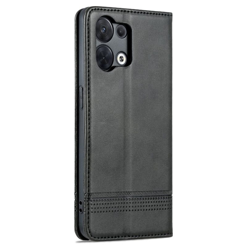 Folio Cover Oppo Reno 8 Custodia in pelle Azns