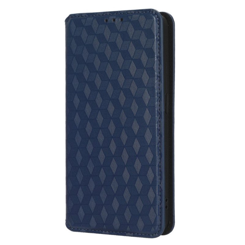 Folio Cover Oppo Reno 8 Custodia in pelle Effetto Pelle Cubo 3d