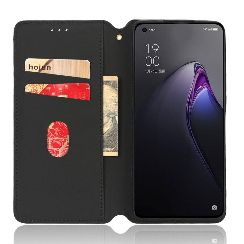 Folio Cover Oppo Reno 8 Custodia in pelle Effetto Pelle Cubo 3d