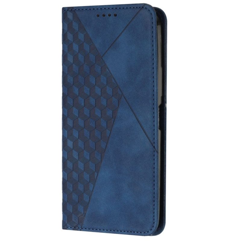 Folio Cover Oppo Reno 8 Custodia in pelle Stile Cubico