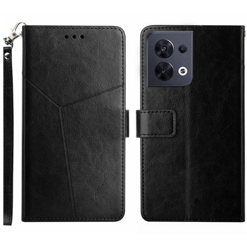 Folio Cover Oppo Reno 8 Stile Pelle Geo Y Design